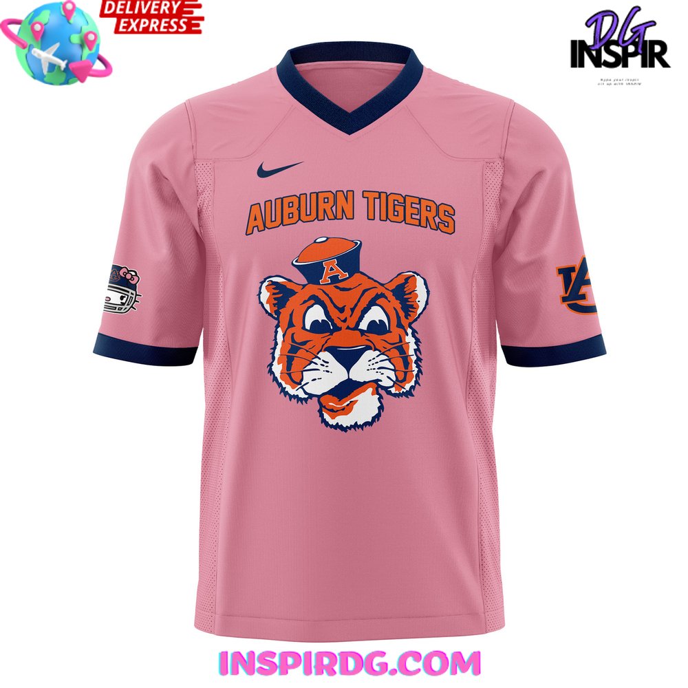 Auburn Tiger Football X Hello Kitty Pink Football Jersey