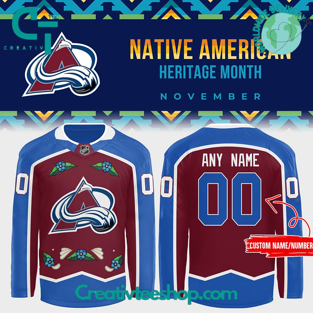 Colorado Avalanche Nhl Native American Heritage Month Hockey Jersey
