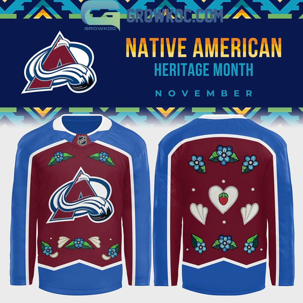 Colorado Avalanche Native American Heritage November 2024 Hockey Jersey