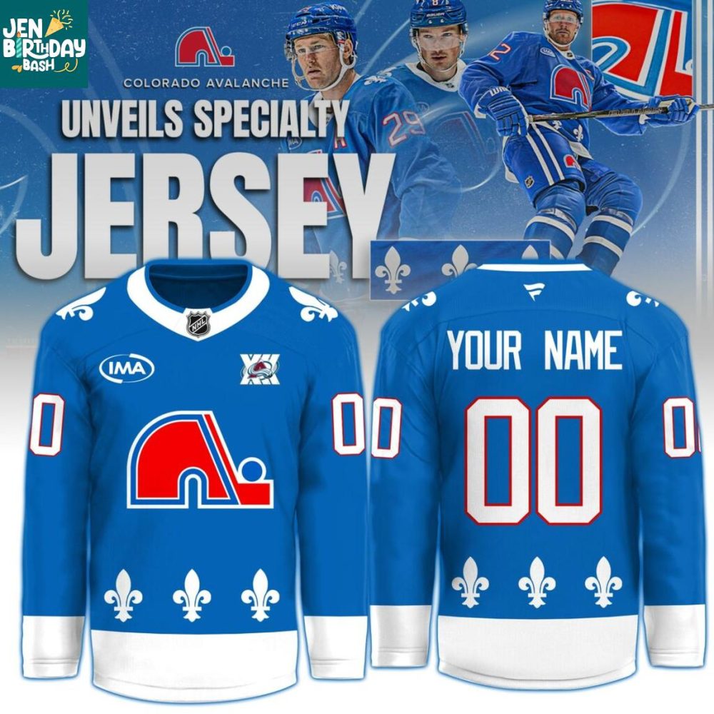 Colorado Avalanche Nordiques Heritage Root 2025 Personalized Hockey Jersey