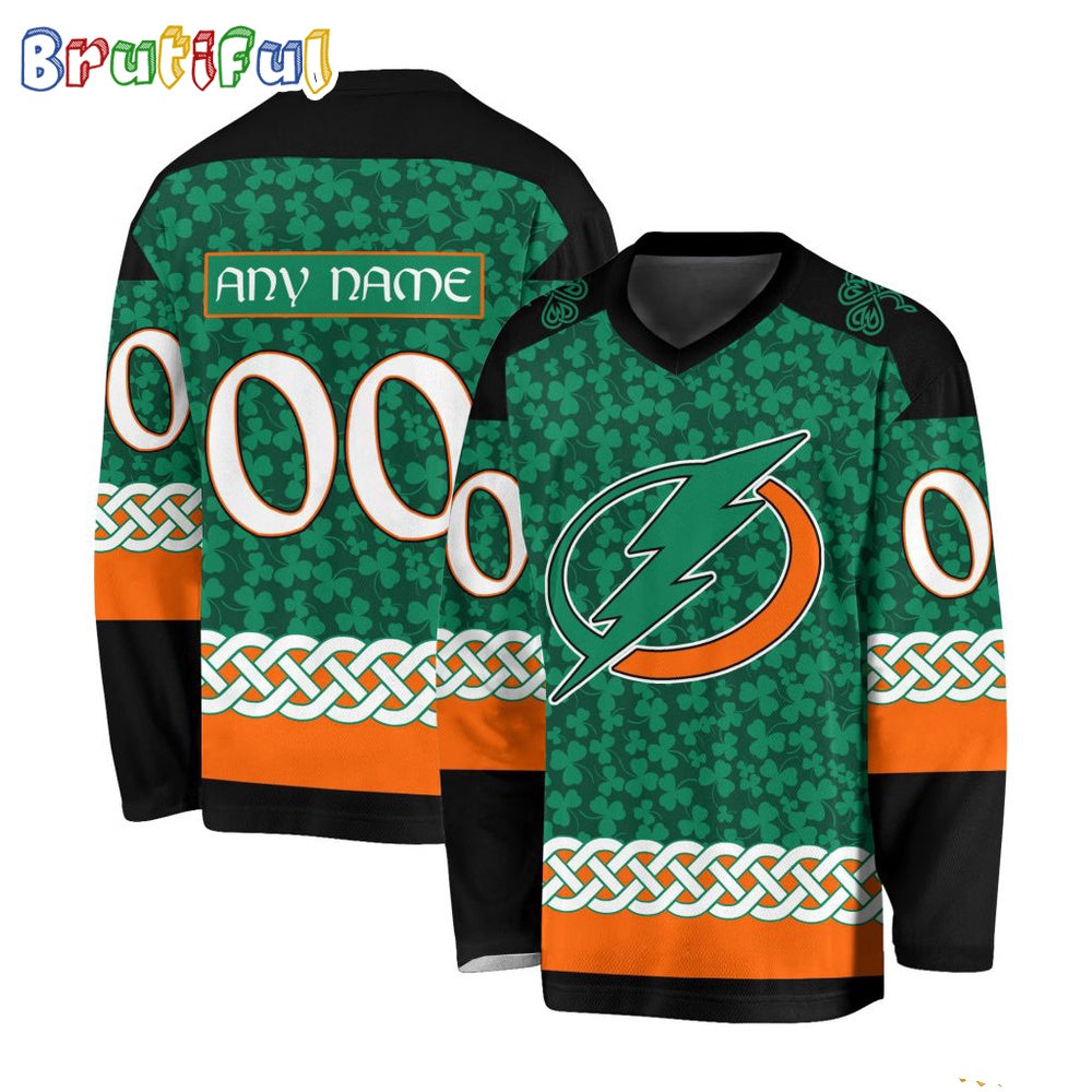 NHL Tampa Bay Lightning Jersey Special St.Patrick's Day Design Hockey Jersey