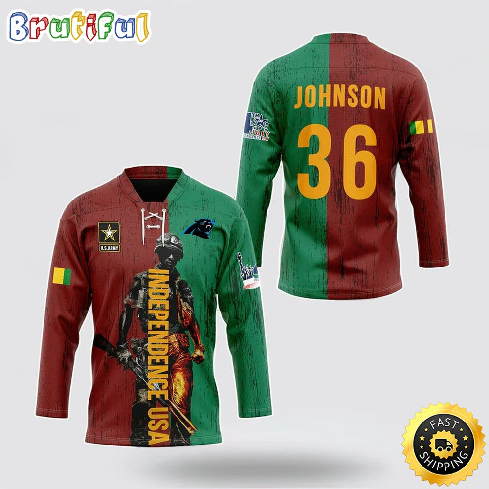 Personalized NFL Carolina Panthers Hockey Jersey Vietnam Veterans Day Nfl Hockey Jersey For Fans