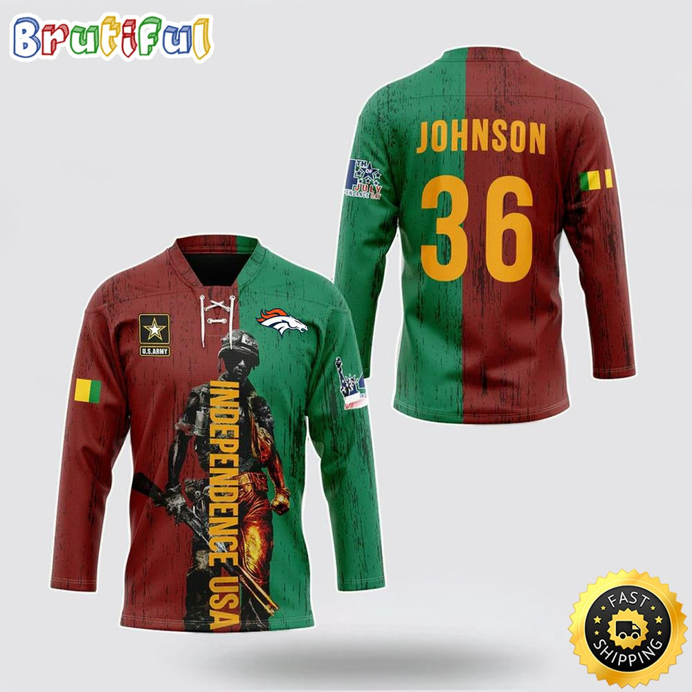 Personalized NFL Denver Broncos Hockey Jersey Vietnam Veterans Day Nfl Hockey Jersey For Fans