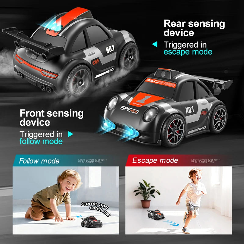 New L6 RC Drift Car with Dual Mode Lights Sound Camera Screen Control Car Smart Induction Following Children's Toys Gift