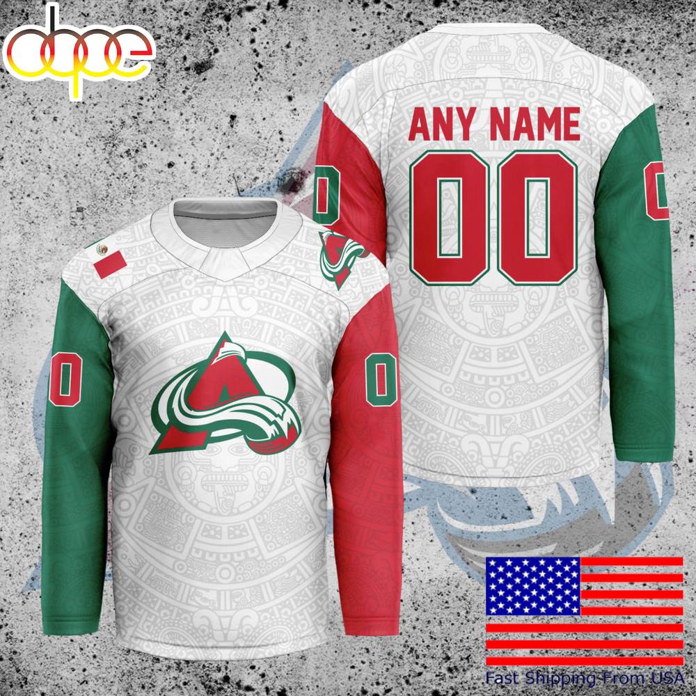 NHL Colorado Avalanche Mexican Heritage Custom Hockey Jersey