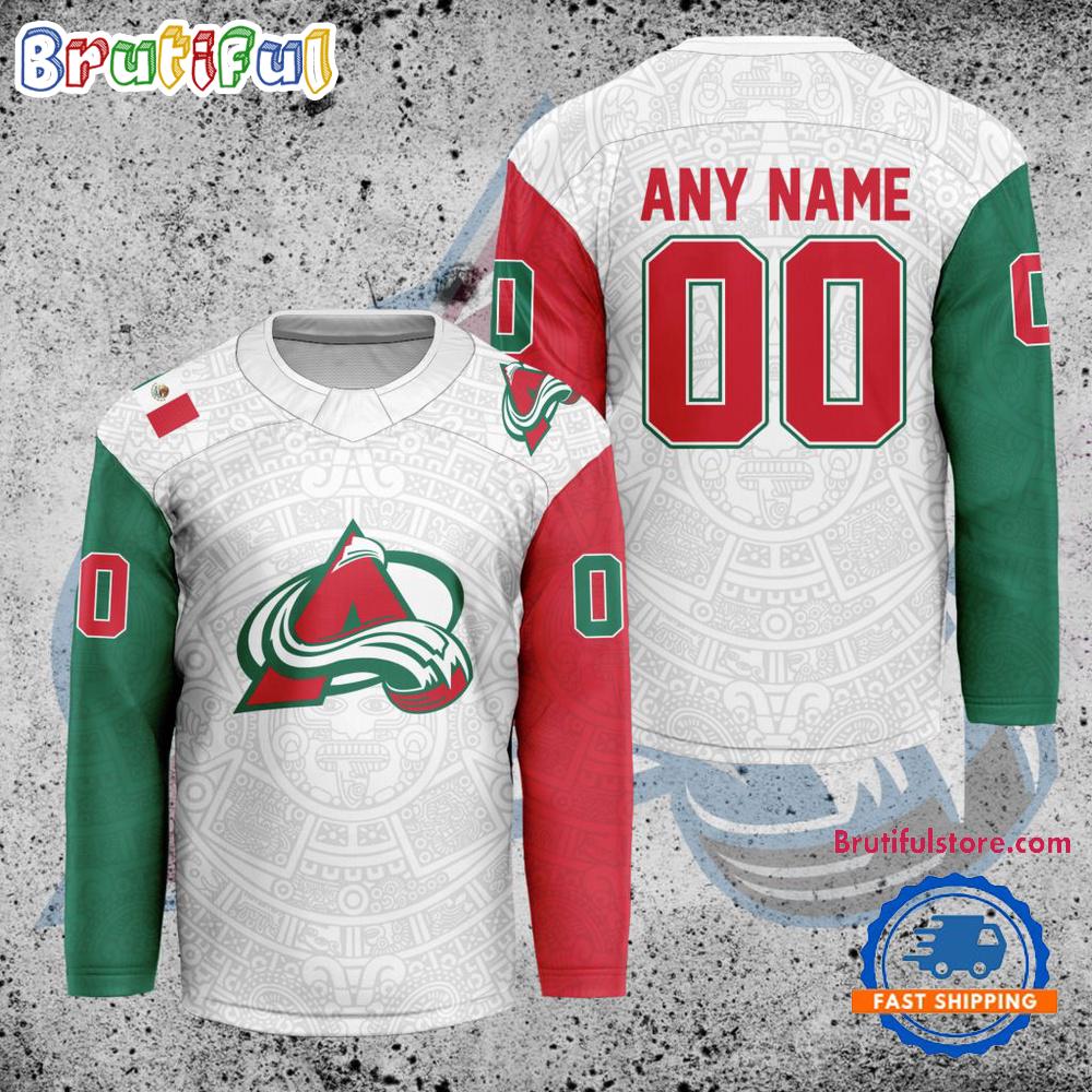 NHL Colorado Avalanche Personalized Mexican Heritage Hockey Jersey