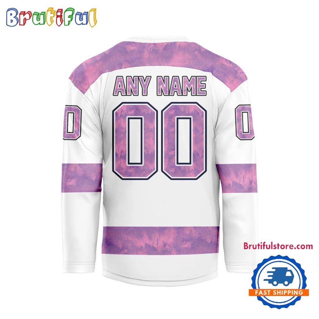 NHL Toronto Maple Leafs Personalized Hockey Fights Cancer Design Jersey