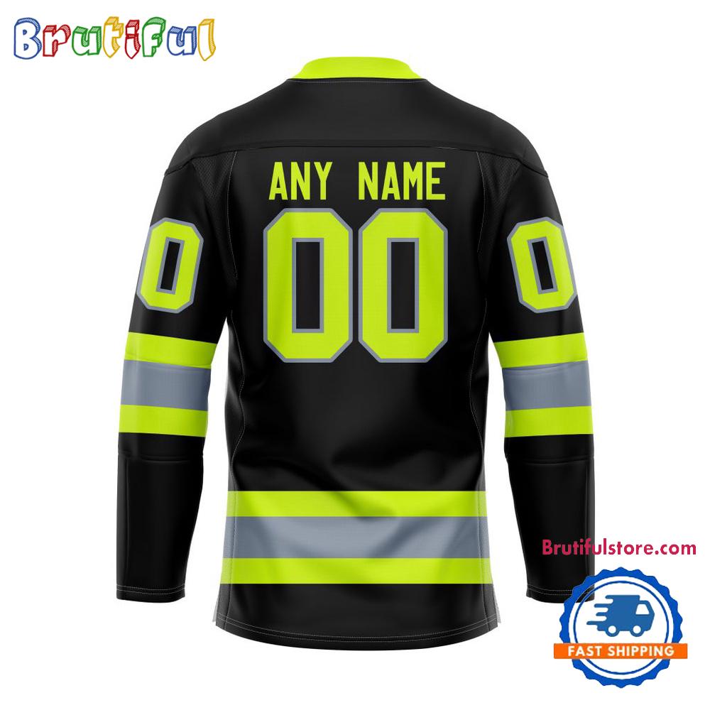 NHL Vegas Golden Knights Honoring Firefighters Lace Hockey Jersey