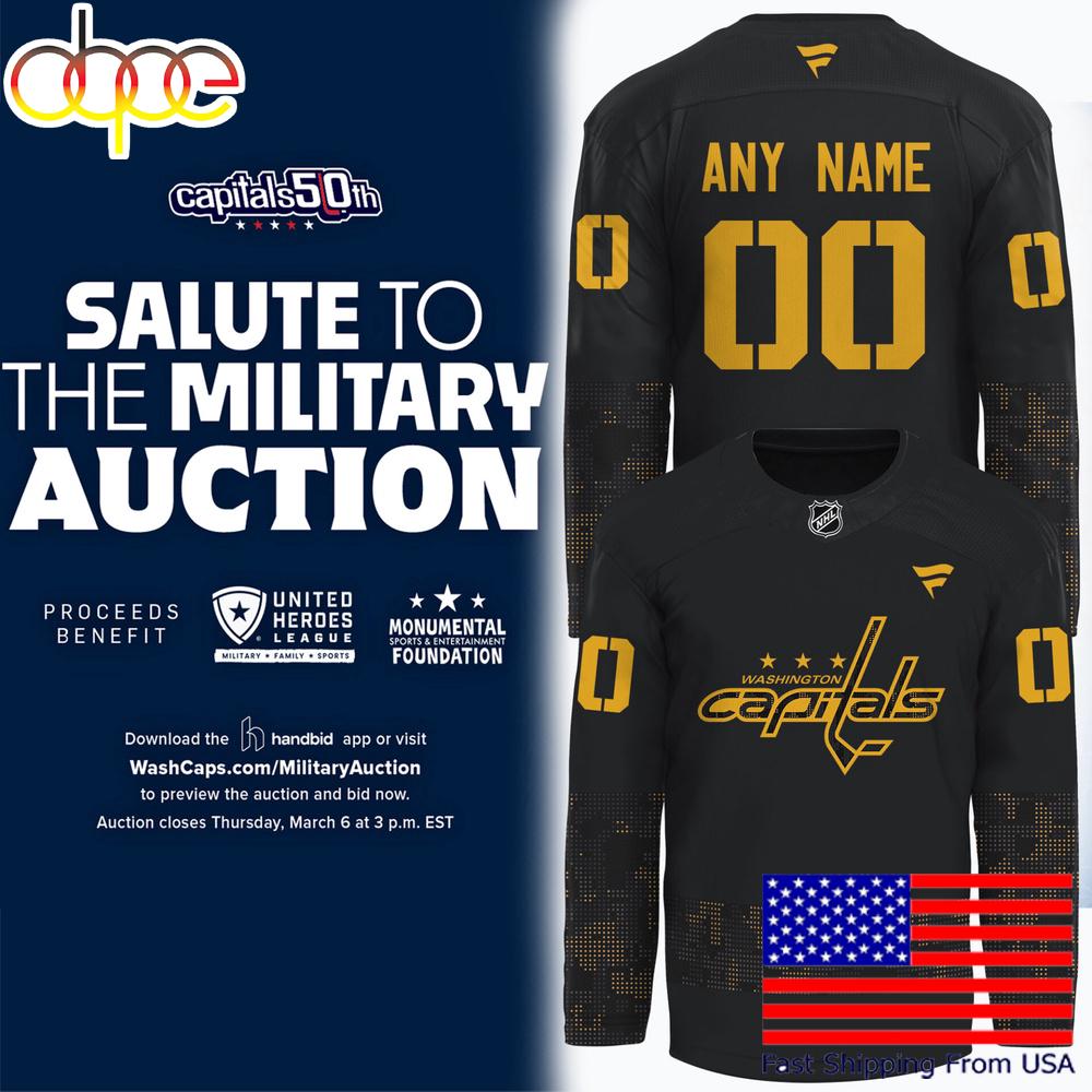 Washington Capitals Salute To The Military Limited Edition Custom Name Hockey Jersey